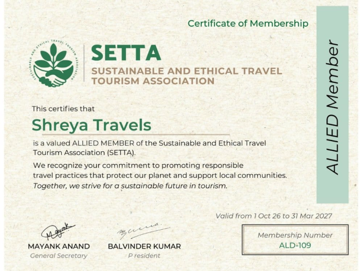 SETTA Certificate - Allied Member